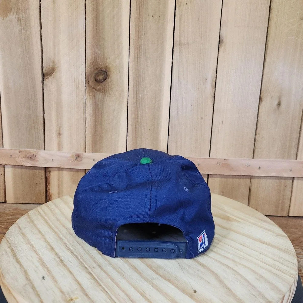 Vintage Notre Dame Fighting Irish Hat Cap Snap Back Blue NCAA Football The Game